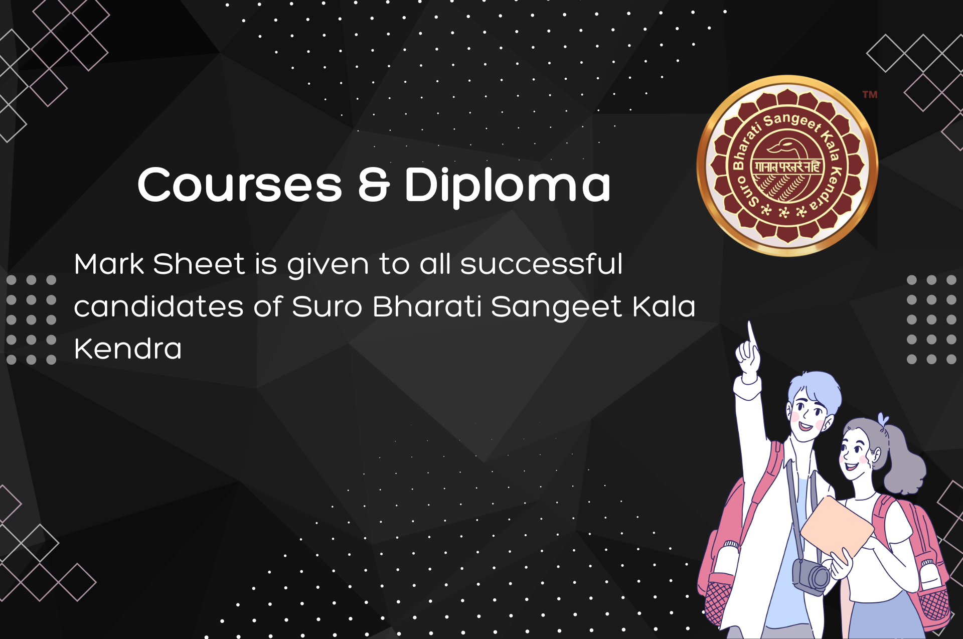 Both theoretical and practical exams are conducted by Suro Bharati Sangeet Kala Kendra in various streams of music, instrumental music,art,dance and recitation (8)