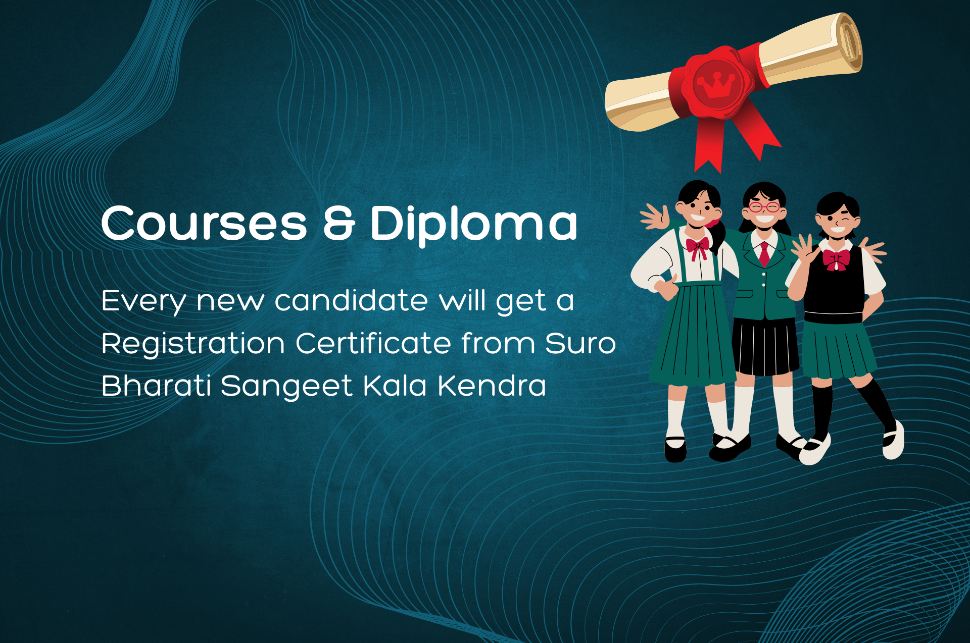 Both theoretical and practical exams are conducted by Suro Bharati Sangeet Kala Kendra in various streams of music, instrumental music,art,dance and recitation (9)